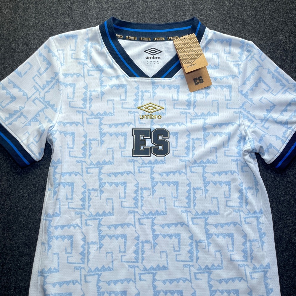 Umbro Soccer Jersey Mens Small White New El Salvador La Selecta ESSO52201
